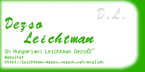 dezso leichtman business card